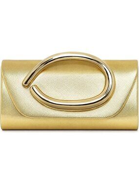 〽️ Women's Gold Metal Handle Chain Clutch Purse Evening Wedding Prom Party Bags